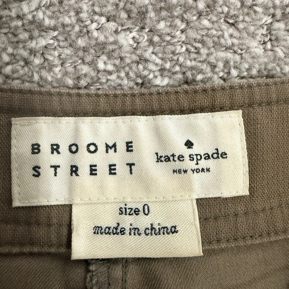 Broome Street Kate Spade Sailor Style‎ Cropped Wide Leg Pants Olive Green Size 0